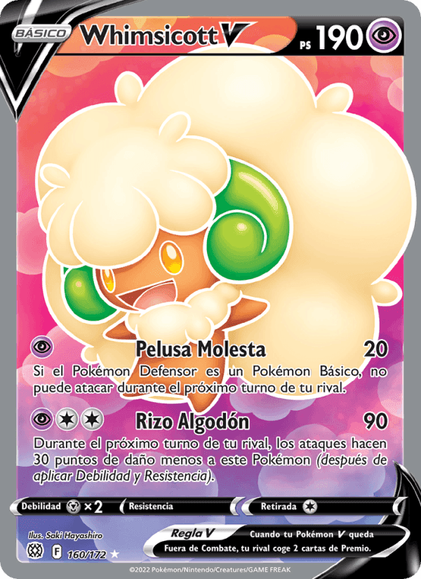 Whimsicott V, carta 160 de Astros Brillantes