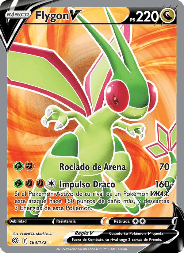 Flygon V, carta 164 de Astros Brillantes