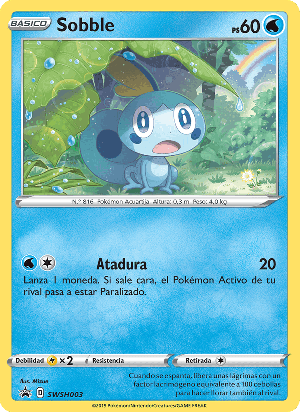 Sobble, carta SWSH003 di Cartas de promoción ESES