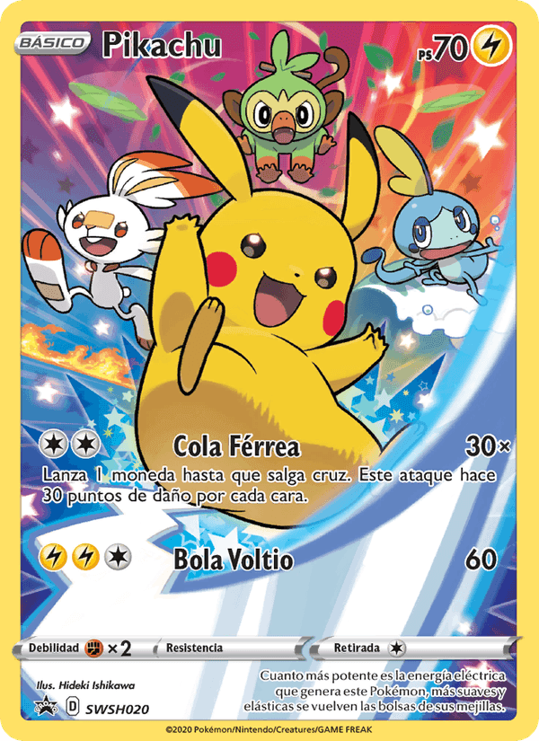 Pikachu, carta SWSH020 de Cartas de promoción ESES