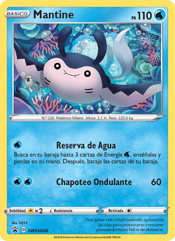 Mantine, carta SWSH026 di Cartas de promoción ESES