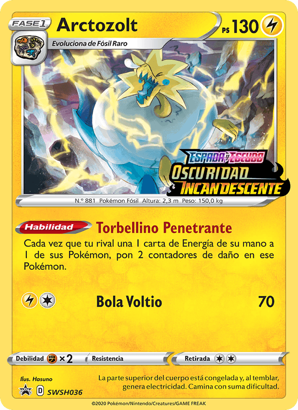 Arctozolt, carta SWSH036 di Cartas de promoción ESES