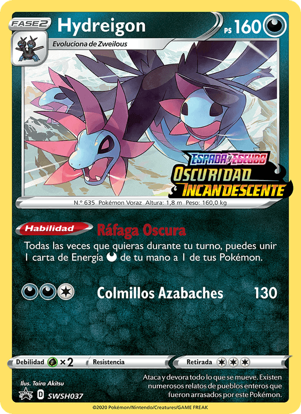 Hydreigon, carta SWSH037 di Cartas de promoción ESES