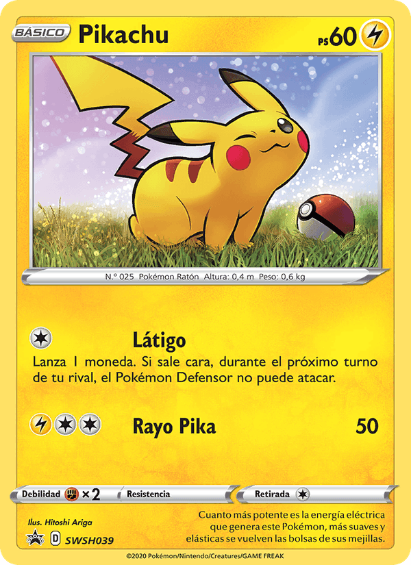 Pikachu, carte SWSH039 de Cartas de promoción ESES