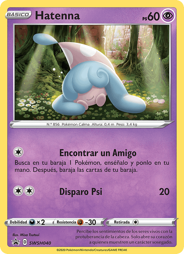 Hatenna, carta SWSH040 di Cartas de promoción ESES