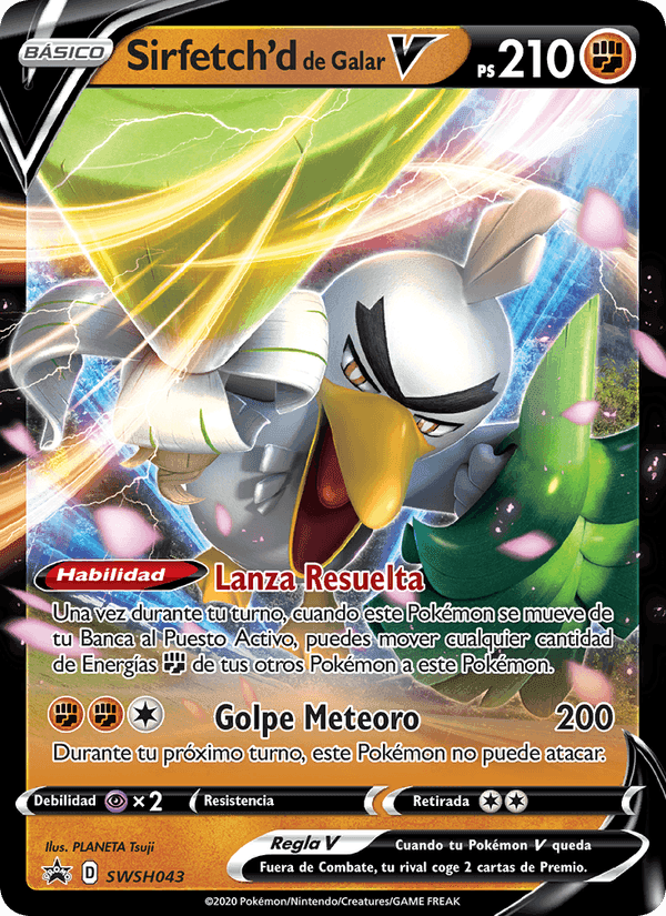 Sirfetch'd de Galar V, carta SWSH043 di Cartas de promoción ESES