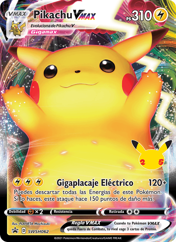 Pikachu VMAX, card SWSH062 from Cartas de promoción ESES