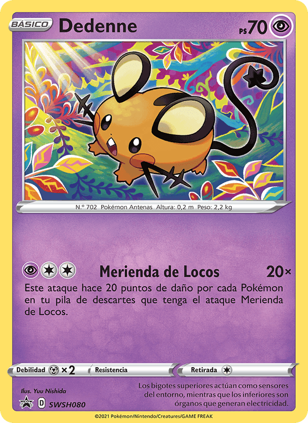Dedenne, carta SWSH080 de Cartas de promoción ESES
