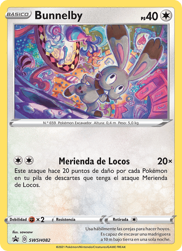 Bunnelby, carte SWSH082 de Cartas de promoción ESES
