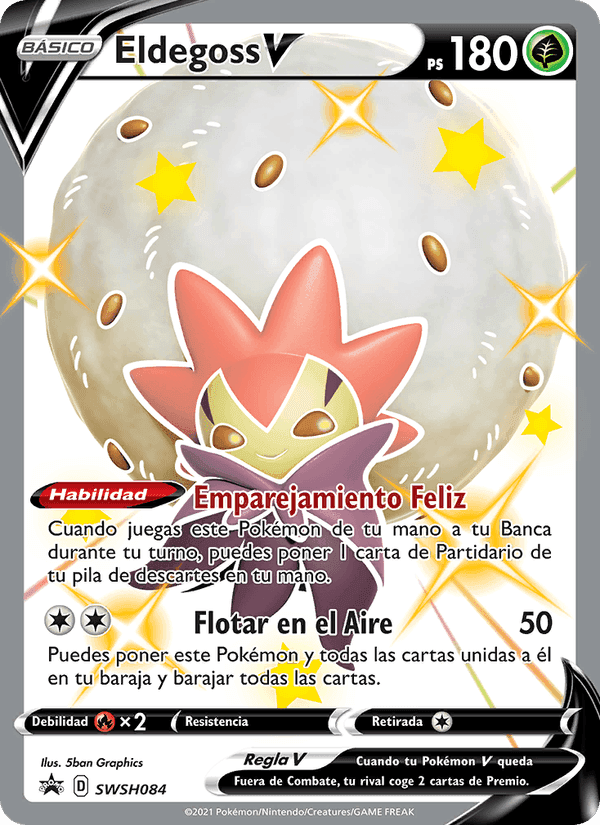 Eldegoss V, carta SWSH084 de Cartas de promoción ESES