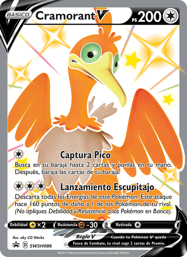 Cramorant V, carta SWSH086 de Cartas de promoción ESES