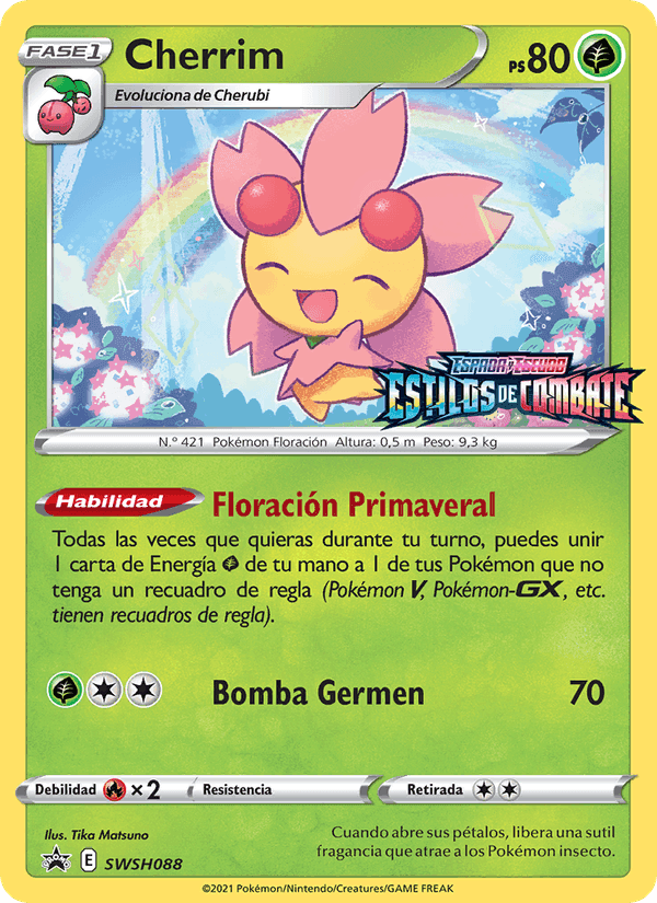 Cherrim, carta SWSH088 de Cartas de promoción ESES