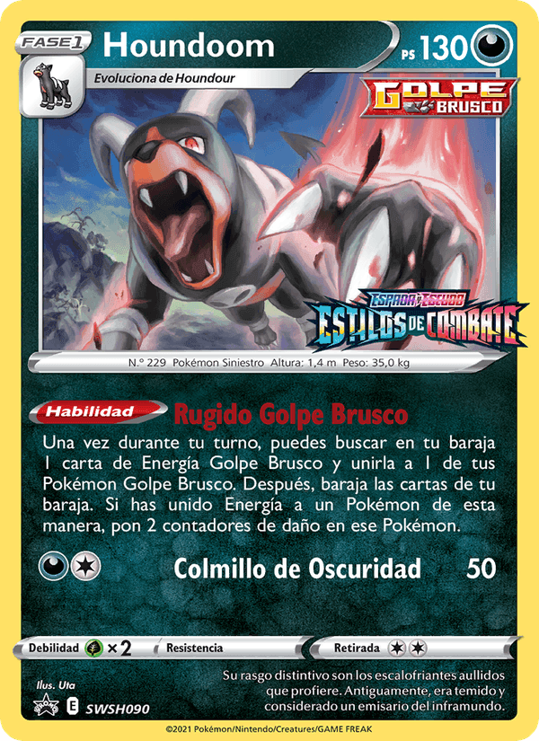 Houndoom, carta SWSH090 di Cartas de promoción ESES
