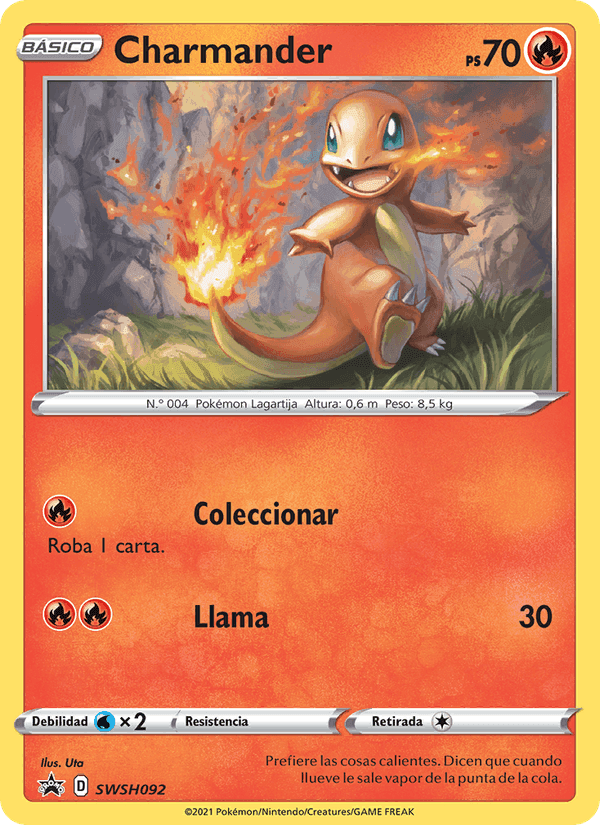 Charmander, carta SWSH092 de Cartas de promoción ESES