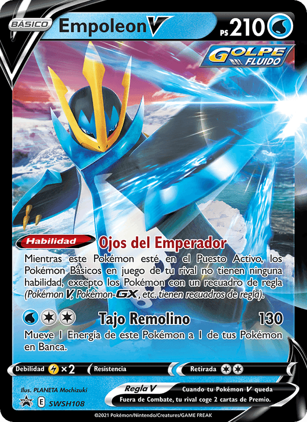 Empoleon V, carta SWSH108 de Cartas de promoción ESES