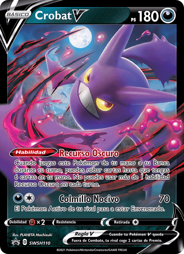 Crobat V, carta SWSH110 de Cartas de promoción ESES