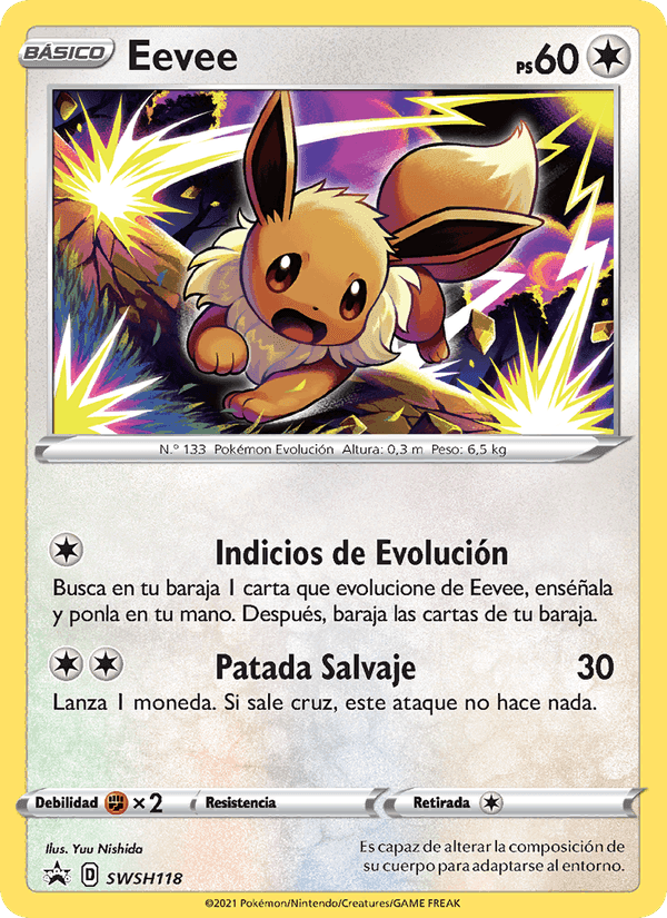Eevee, card SWSH118 from Cartas de promoción ESES