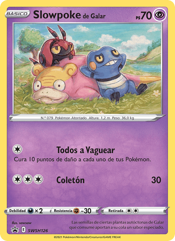 Slowpoke de Galar, carte SWSH126 de Cartas de promoción ESES