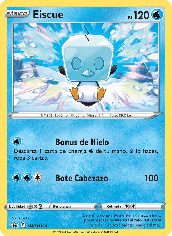 Eiscue, carta SWSH128 de Cartas de promoción ESES