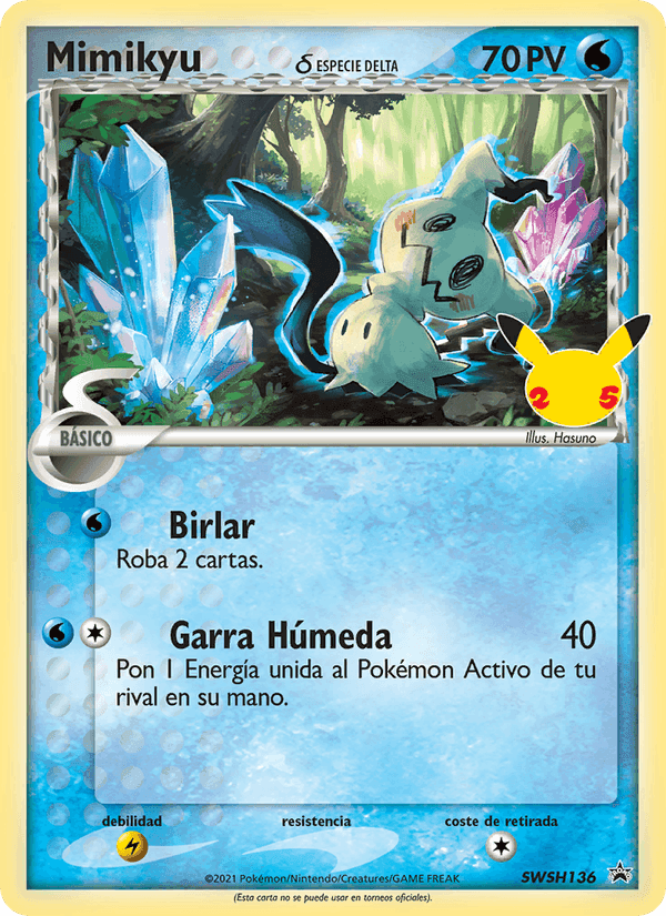 Mimikyu, carta SWSH136 de Cartas de promoción ESES