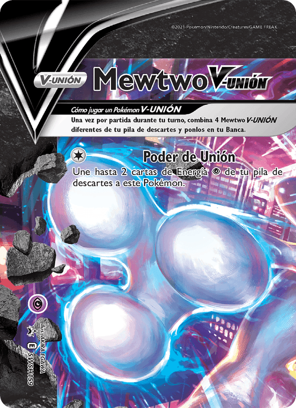 Mewtwo V-UNIÓN, card SWSH159 from Cartas de promoción ESES