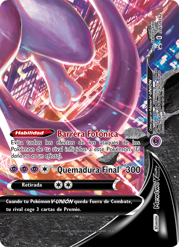 Mewtwo V-UNIÓN, carta SWSH162 de Cartas de promoción ESES