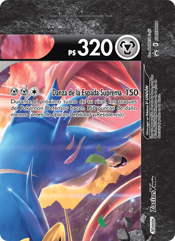 Zacian V-UNIÓN, carta SWSH164 de Cartas de promoción ESES