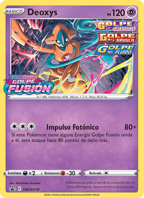 Deoxys, carta SWSH170 de Cartas de promoción ESES