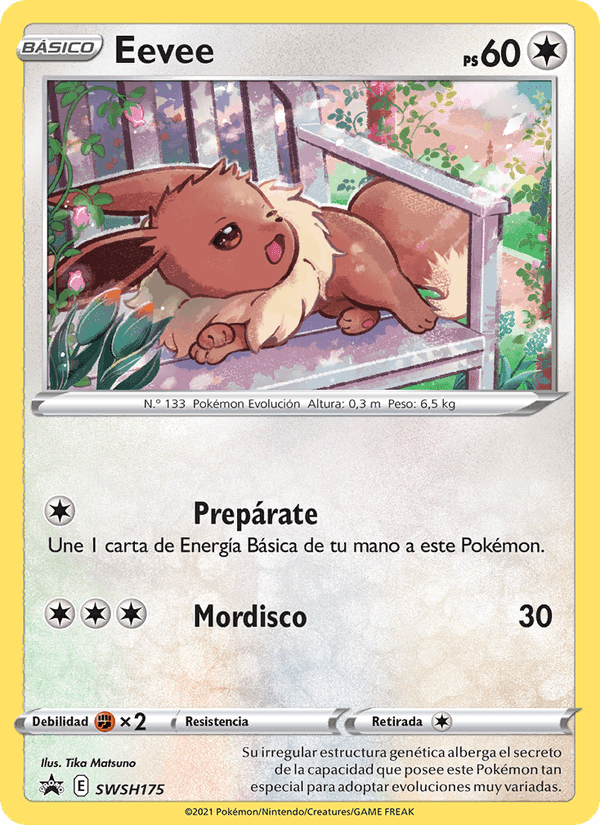 Eevee, card SWSH175 from Cartas de promoción ESES