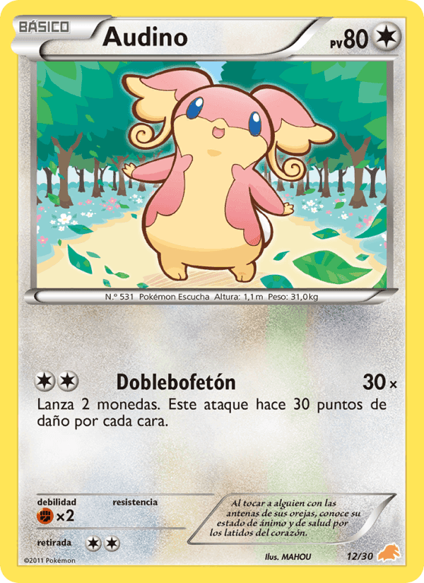 Audino, carta 12 di Kit de Entrenador BW (Excadrill)