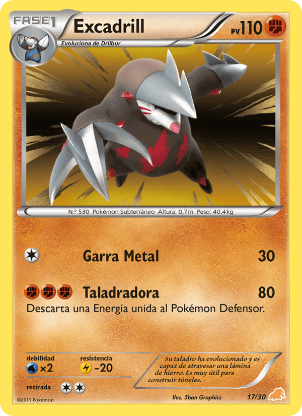 Excadrill, carta 17 de Kit de Entrenador BW (Excadrill)