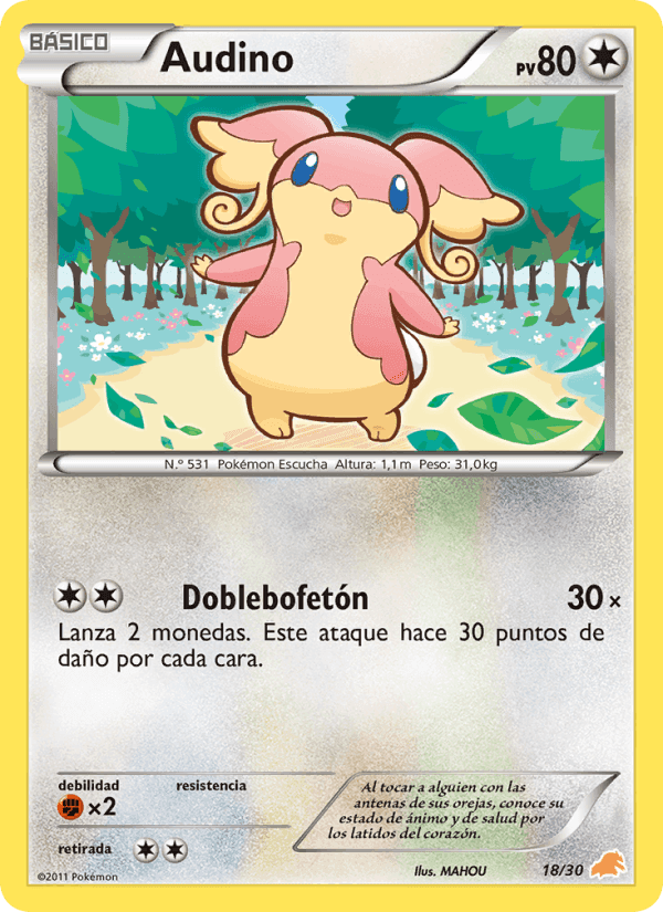 Audino, carta 18 de Kit de Entrenador BW (Excadrill)