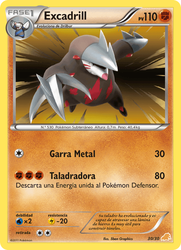 Excadrill, carta 30 de Kit de Entrenador BW (Excadrill)
