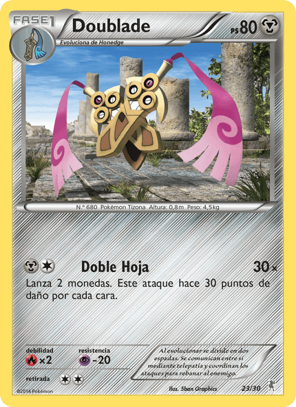Doublade, carta 23 di Kit de Entrenador XY (Bisharp)