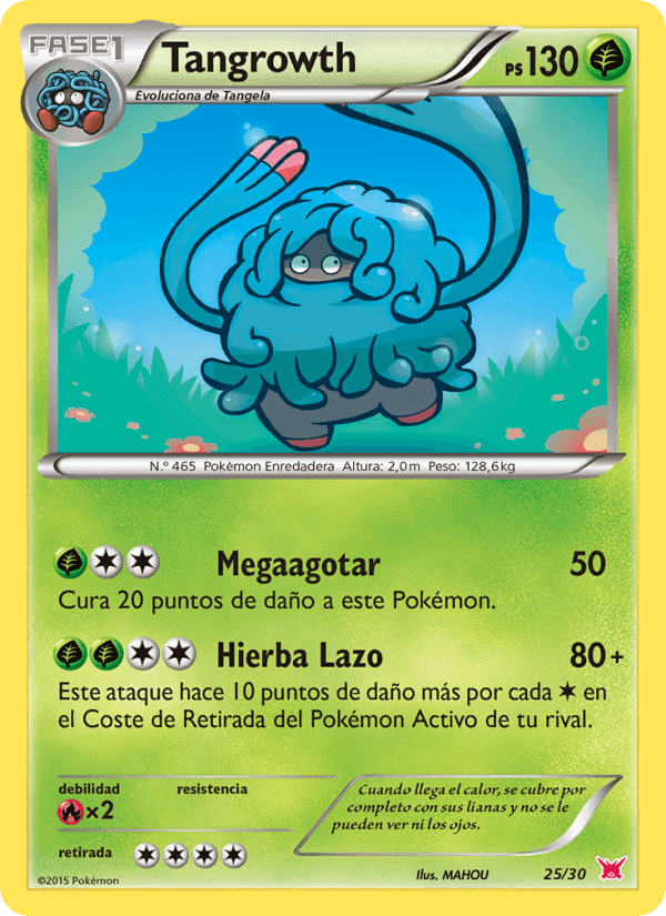 Tangrowth, carta 25 de Kit de Entrenador XY (Latias)