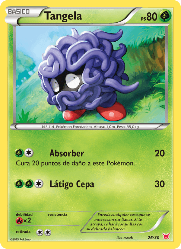 Tangela, carta 26 di Kit de Entrenador XY (Latias)