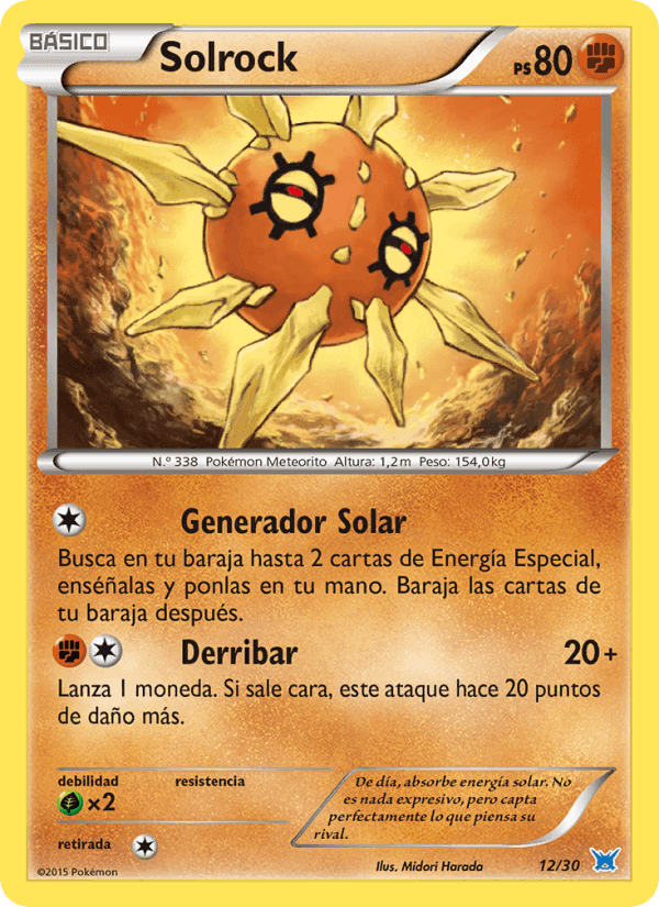 Solrock, carta 12 de Kit de Entrenador XY (Latios)