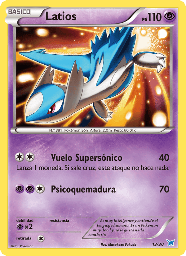 Latios, carta 13 de Kit de Entrenador XY (Latios)