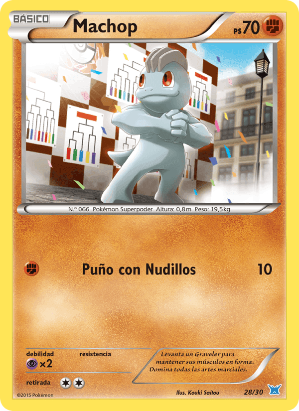 Machop, carta 28 di Kit de Entrenador XY (Latios)