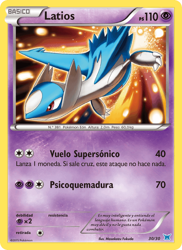 Latios, carta 30 de Kit de Entrenador XY (Latios)