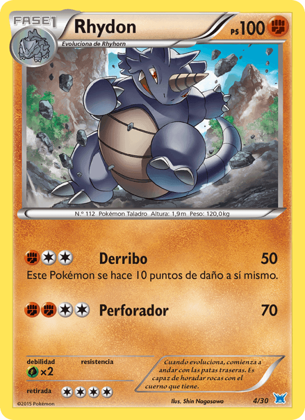 Rhydon, carta 4 de Kit de Entrenador XY (Latios)