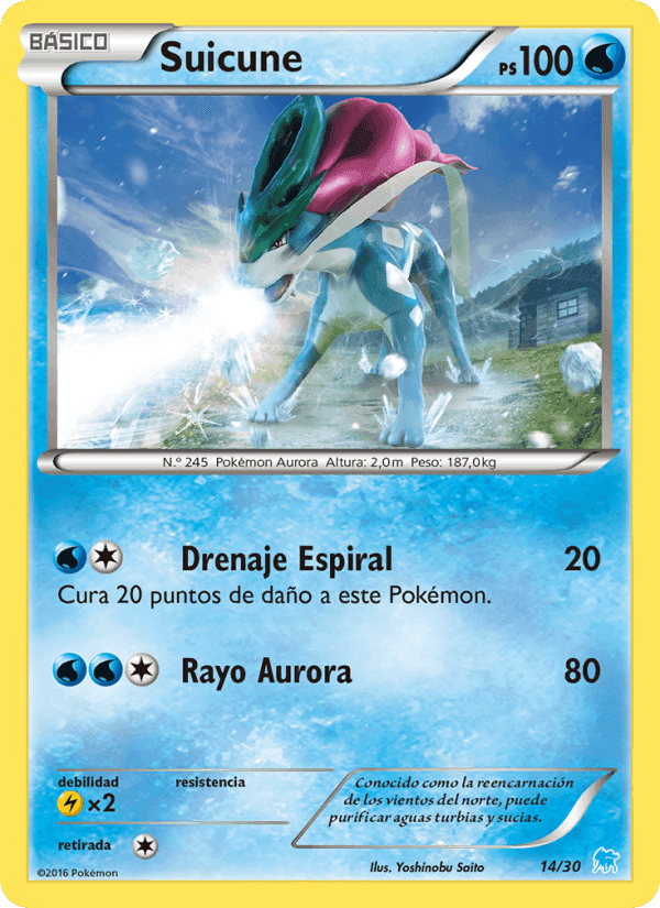Suicune, card 14 from Kit de Entrenador XY (Suicune)