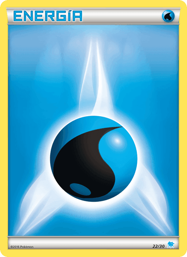 Energía Agua, carta 22 de Kit de Entrenador XY (Suicune)