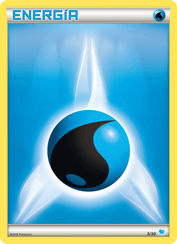 Energía Agua, carta 3 de Kit de Entrenador XY (Suicune)