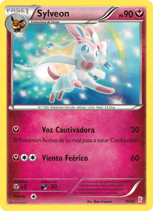 Sylveon, carte 15 de Kit de Entrenador XY (Pikachu Enmascarada)