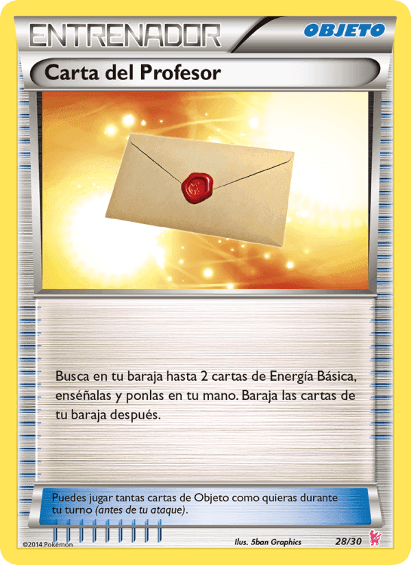 Carta del Profesor, carta 28 di Kit de Entrenador XY (Pikachu Enmascarada)