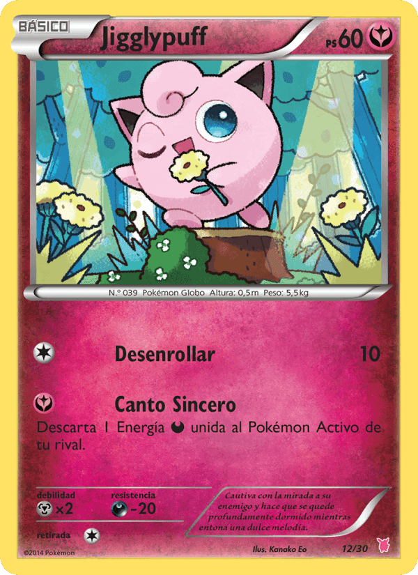 Jigglypuff, carta 12 de Kit de Entrenador XY (Wigglytuff)