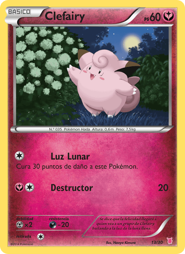 Clefairy, card 13 from Kit de Entrenador XY (Wigglytuff)