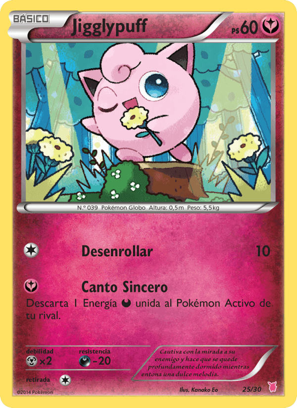 Jigglypuff, carta 25 de Kit de Entrenador XY (Wigglytuff)