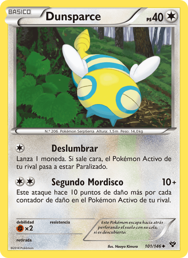 Dunsparce, carta 101 de XY
